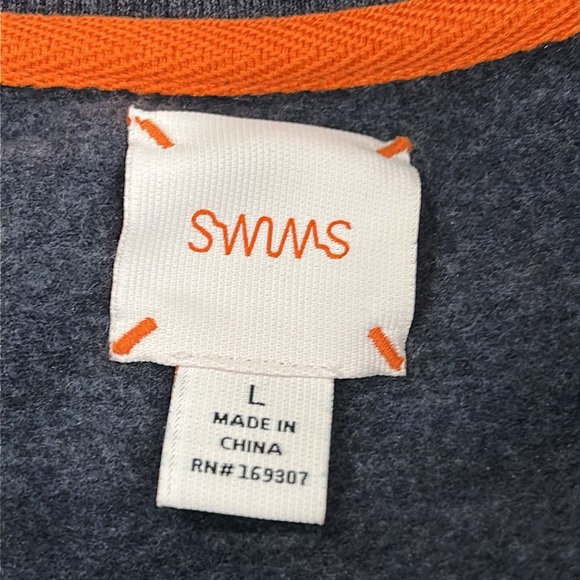 SWIMS Rygg Modal Blend Crew Neck Sweatshirt With Zipper Pockets - Large - Picture 6 of 8